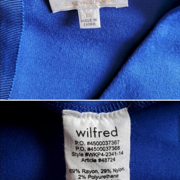 ROYAL BLUE XS Babaton Perret V Neck Peplum Top - Picture 6 of 6